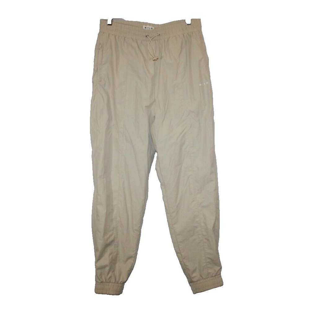 WILO The Label Pants Womens L Beige Parachute Stretch Gorpcore Nylon Streetwear